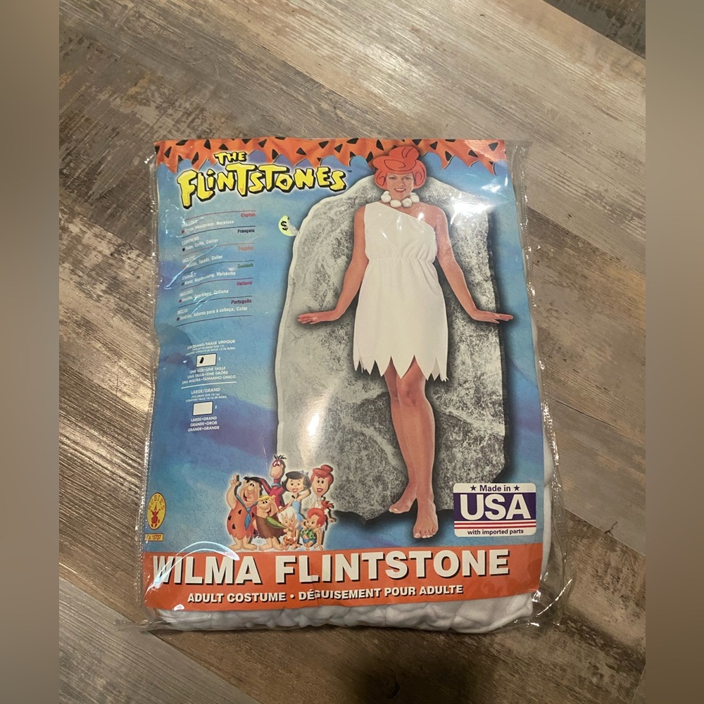 Wilma Flintstone Adult Costume - White